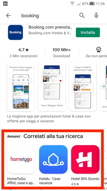 Esempio di App Ads